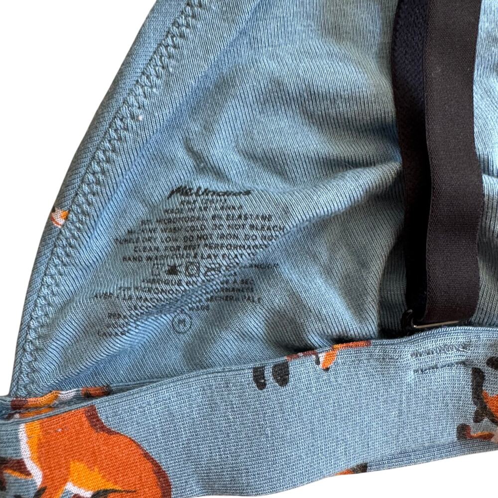 Me Undies Womens Size Medium Blue Orange Fox Bra - Picture 3 of 3